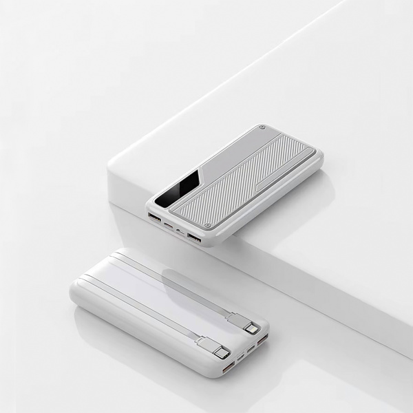 Зарядное устройство "Connect" 10000 mAh со встроенными Type-C/Lightning кабелями Зарядное устройство "Connect" 10000 mAh со встроенными Type-C/Lightning кабелями