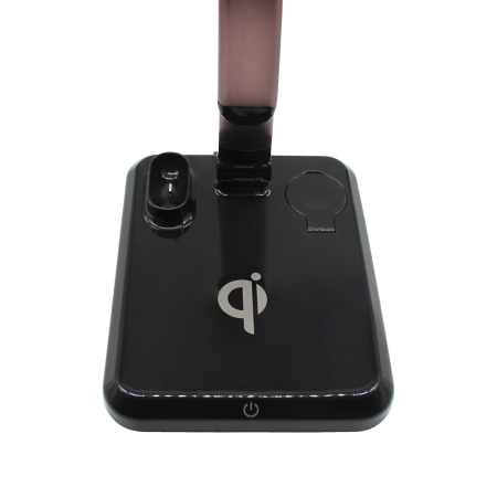 Настольная лампа Geek с беспроводной зарядкой (черный)