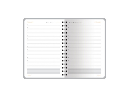 Ежедневник полудатированный А5 Orbit, красный