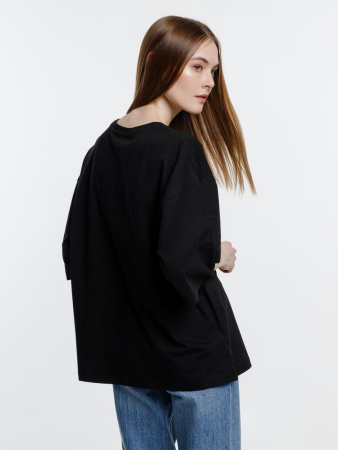 Футболка оверсайз унисекс Base Space, черная, размер XL/XXL