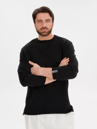 Лонгслив унисекс Siluetti Fuori, черный, размер L/XL