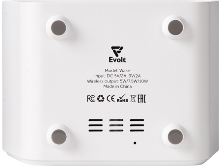 Настольные часы с функцией беспроводной зарядки Wake, 10 Вт (Р) Настольные часы с функцией беспроводной зарядки Wake, 10 Вт (Р)