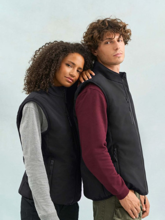 Жилет софтшелл унисекс Falcon BW, черный, размер 4XL