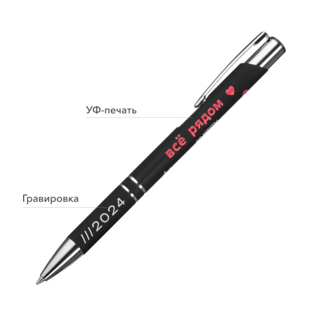 Шариковая ручка Альфа (Alpha), черная