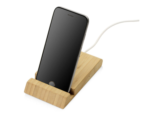 Беспроводное зарядное устройство из бамбука Jetty, 10 Вт Беспроводное зарядное устройство из бамбука Jetty, 10 Вт