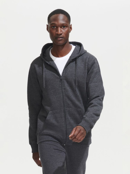 Толстовка мужская на молнии с капюшоном Seven Men, красная, размер S