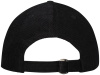 Hutton 6-панельная бейсболка из переработанного хлопка - Сплошной черный