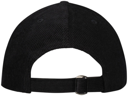 Hutton 6-панельная бейсболка из переработанного хлопка - Сплошной черный
