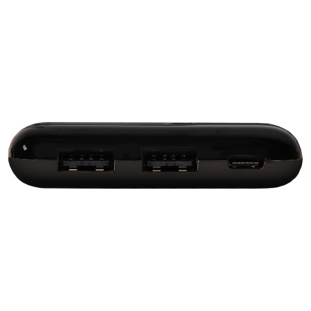 Универсальный аккумулятор Num 10 (10000 мАч), черный, 13,9х6.9х1,4 см