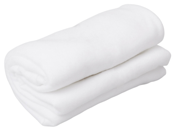 Подарочный набор: кукла фарфоровая, плед флисовый, синий/белый