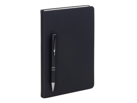 Подарочный набор с блокнотом С3, металлической ручкой и кружкой, черный