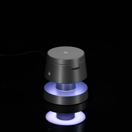 Станция беспроводной зарядки с подсветкой Lume, серая Станция беспроводной зарядки с подсветкой Lume, серая