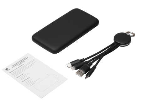 Набор из внешнего аккумулятора и универсального кабеля с подсветкой лого Reserve LED, 10000mAh Набор из внешнего аккумулятора и универсального кабеля с подсветкой лого Reserve LED, 10000mAh