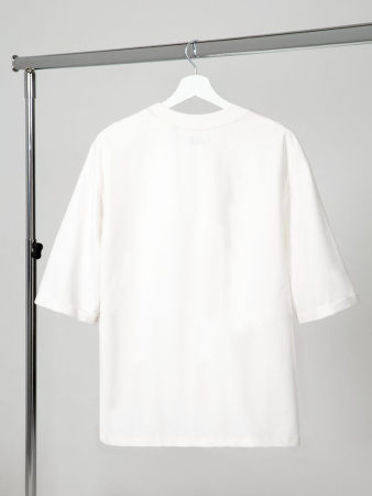 Футболка оверсайз унисекс Kosmos 2.0, кремовая, размер XS/S