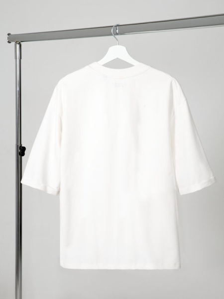 Футболка оверсайз унисекс Kosmos 2.0, кремовая, размер XS/S