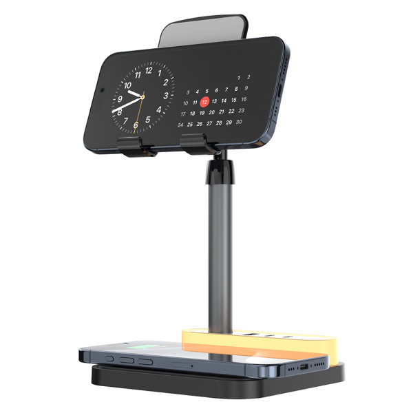 Беспроводное мультизарядное устройство Stave 15W, черный Беспроводное мультизарядное устройство Stave 15W, черный