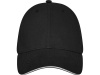 Бейсболка Darton, 6 панелей, черный
