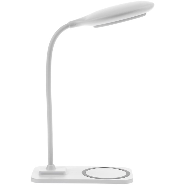 Настольная лампа с беспроводной зарядкой Modicum, белая Настольная лампа с беспроводной зарядкой Modicum, белая