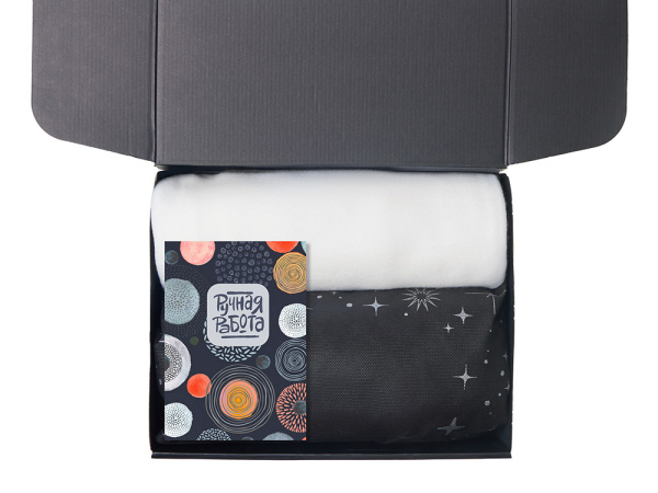 Подарочный набор с пледом, свечой и диффузором, белый