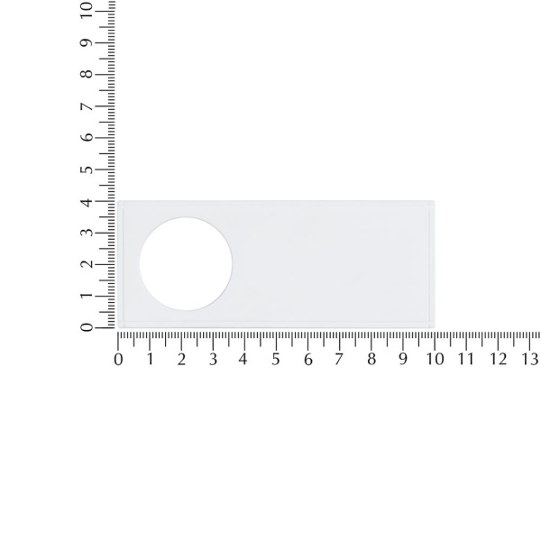 Лейбл из ПВХ с вырубкой «Круг», белый