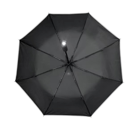Зонт складной автоматический Forest Walker с фонариком, чёрный