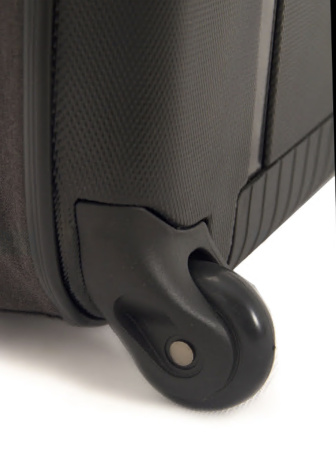 Чемодан складной Rollink Earth 55x40x20 см, 2 колеса, черный/оранжевый