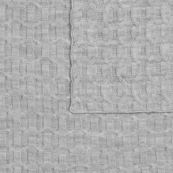 Плед Braidera, серебристо-серый меланж