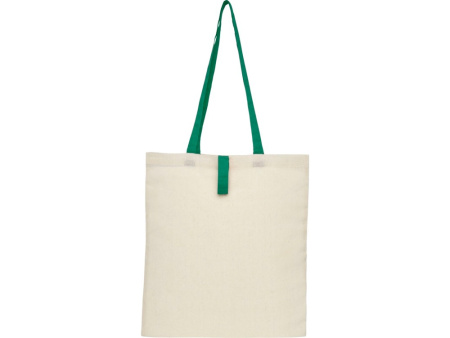 Складная эко-сумка Nevada из хлопка плотностью 100 г/м2, зеленый