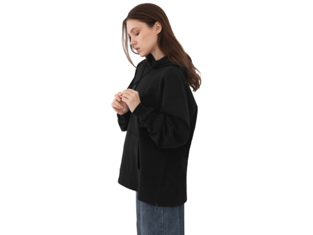 Худи оверсайз Alpha.01 унисекс, черный