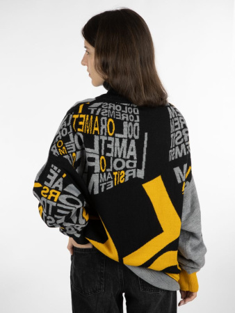 Свитер оверсайз на заказ Tricksy Net, полушерсть, размер L/XL