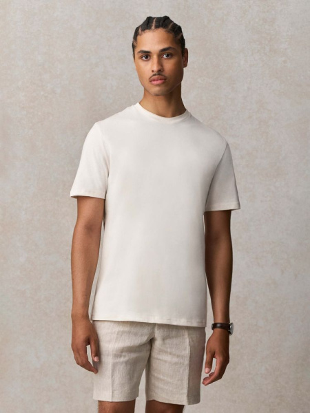 Футболка унисекс Lyam, молочно-белая, размер XS