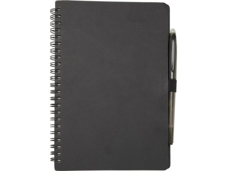 Slate многоразовый набор из блокнота в мягкой обложке и ручки - сплошной черный