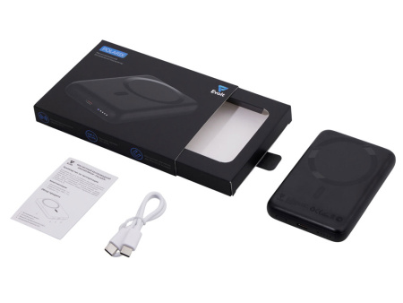 Магнитный внешний беспроводной аккумулятор Polarix, QC/PD, 10000 мАч