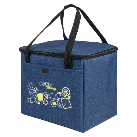 Термосумка "KEEP", 27 x 24. x 20 см, полиэстер 300D, PEVA, синий меланж