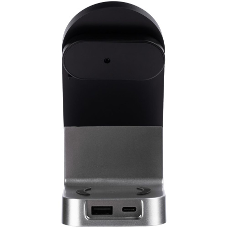 Зарядная станция с часами E-Store для смартфона, часов и наушников, черная Зарядная станция с часами E-Store для смартфона, часов и наушников, черная