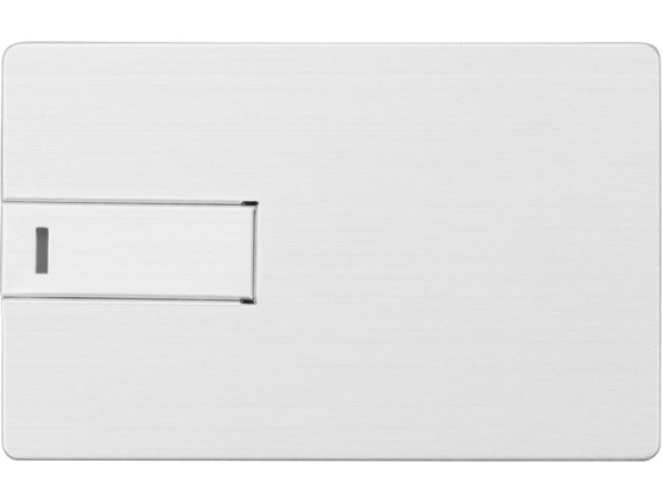 Флеш-карта USB 2.0 16 Gb в виде металлической карты Card Metal, серебристый