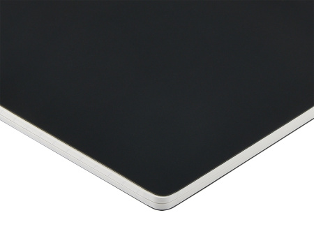 Тетрадь с каменной бумагой А5 Carrara 40 л., линейка, черный