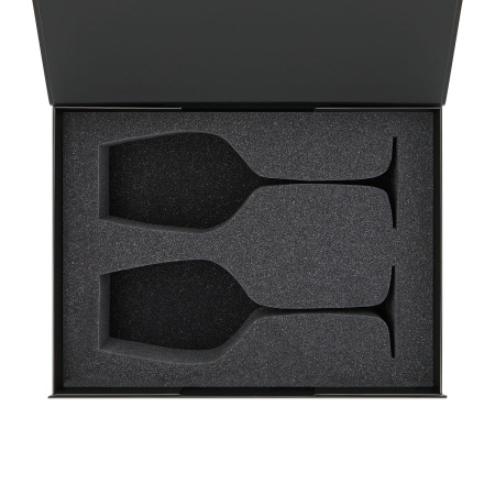 Ложемент под 2 бокала для вина (рифленое стекло) в среднюю коробку-трансформер (арт. 695721)