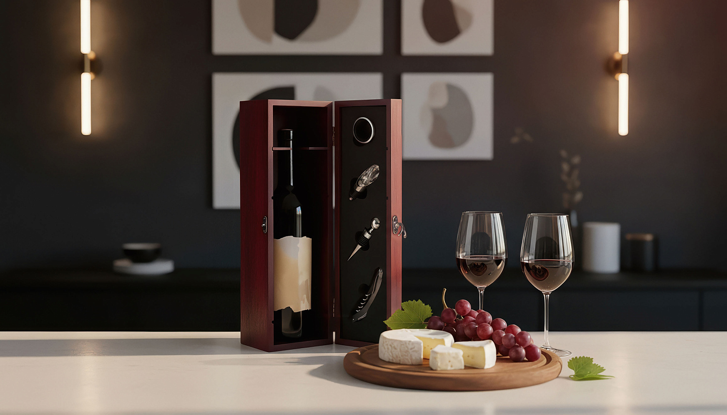 Набор винный "Салют" в подарочной коробке