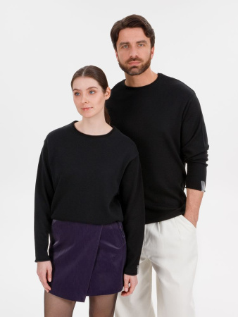 Лонгслив унисекс Siluetti Fuori, черный, размер L/XL