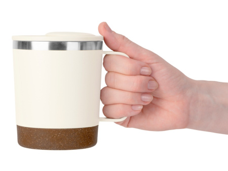 Стальная кружка с двойными стенками Swipe, белый0,00