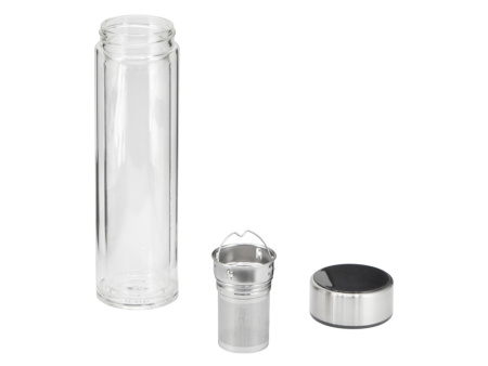 Стеклянный термос с индикатором температуры Tapp, 500 мл, серебристый