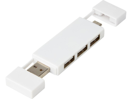 Mulan Двойной USB 2.0-хаб, белый