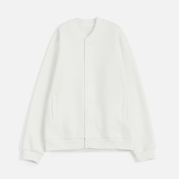 Бомбер унисекс AtmosWear, молочно-белый, размер S