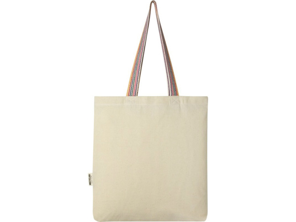 Эко-сумка Rainbow из переработанного хлопка с передним карманом