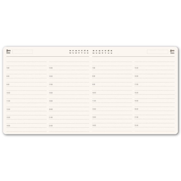 Ежедневник недатированный Scotty, А5-,  бирюзовый, кремовый блок, без обреза