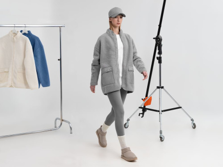 Куртка унисекс Oblako, светло-серая, размер ХL/ХХL