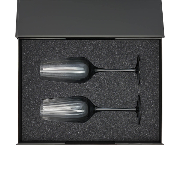 Подарочный набор 2 бокала для шампанского Mancera в черной коробке