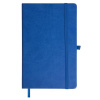 Бизнес-блокнот "Justy", 130*210 мм, синий, твердая обложка,  резинка 7 мм, блок-линейка