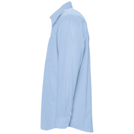 Рубашка мужская с длинным рукавом Boston голубая, размер 4XL